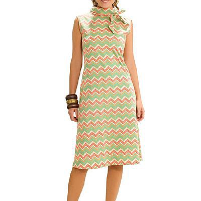 Vestido Verde/laranja em Meia Malha - 160235 P R$14,99